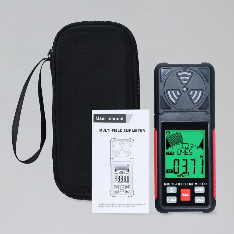 EMF Meter EMF Detector 3-in-1 Portable Electromagnetic Field Radiation Detector for EF, RF, MF, WiFi Signal, Handheld EMF Tester Digital LCD with Alarm for Home, Office, Outdoor