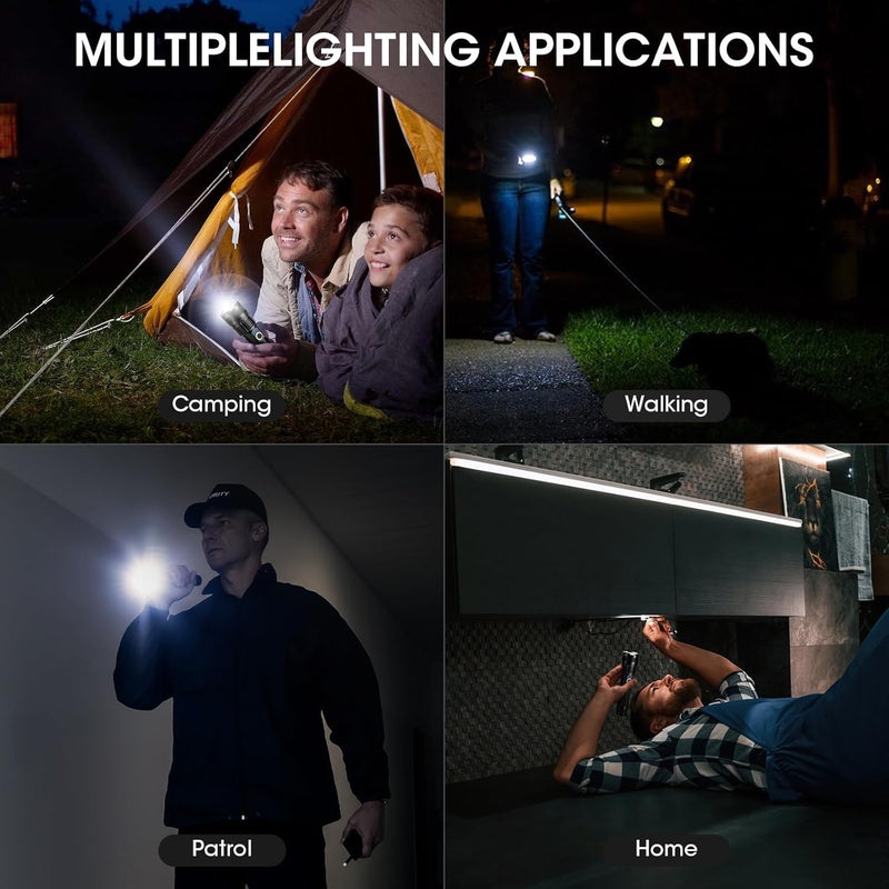 Rechargeable 99,000 High Lumens Flashlight - 2Pack Bright LED Flash Light with 5 Modes, Powerful Waterproof Handheld Lintera for Camping Home L-2P