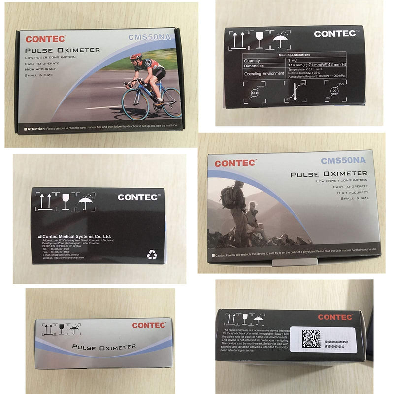 CONTEC CMS50NA Pulse Oximeter SpO2 and PR Value Waveform Blood Oxygen Neck/Wrist Corda