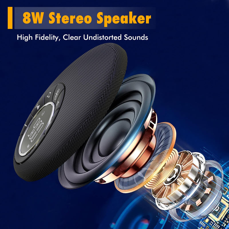 Night Light Bluetooth Speaker Alarm Clock, Portable Sound Machine with White Noise, Touch Bedside Lamp for Bedroom, Dimmable Warm Light, RGB Color Changing, Best Gifts for Teenage Boys Girls Standard