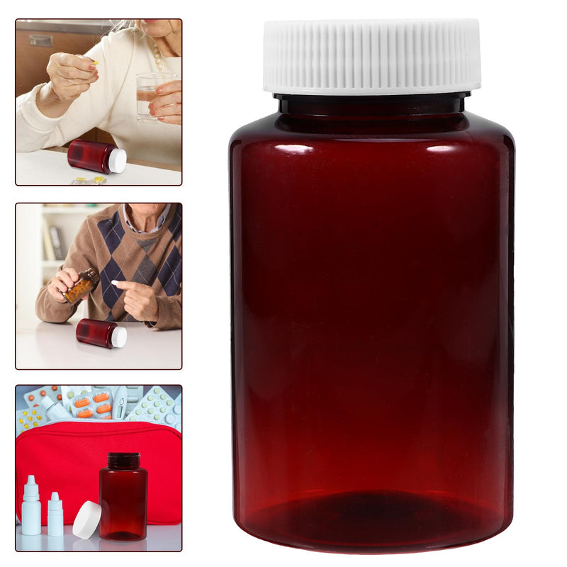 iplusmile 12 Pack Plastic Medicine Bottles with Caps 4.33X2.36X2.36In Empty Pills Medicine Containers Leak-Resistant for Travel and Home Storage 11.00X6.00X6.00CM Dark Red