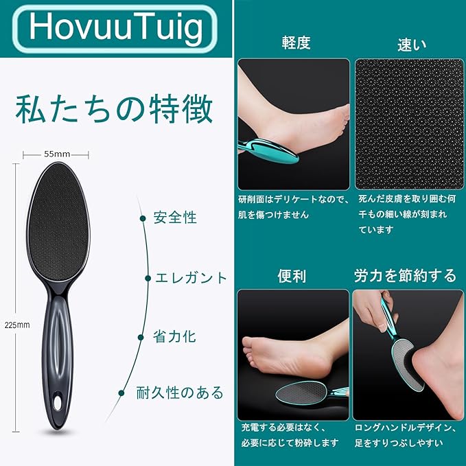 HovuuTuig Exfoliator Foot Fish Sharpener Heel Exfoliator Heel Skin Sole Exfoliator Fish Eye Core Removal Pumice Sole Exfoliator Foot Care Foot File Nano Glass For Dry and Dry Feet - Black - NewNest Australia