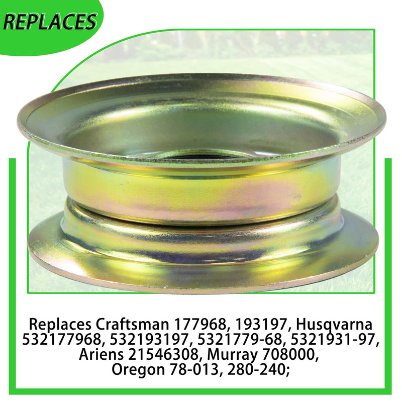 532196106 Idler Pulley with Idler Pulley 532177968 592855001/598559101 A99 Belt Replaces 196106 Idler Pulley Craftsman, Idler Pulley 532177968, 197379, 496106, 5321961-06, Oregon 34-901