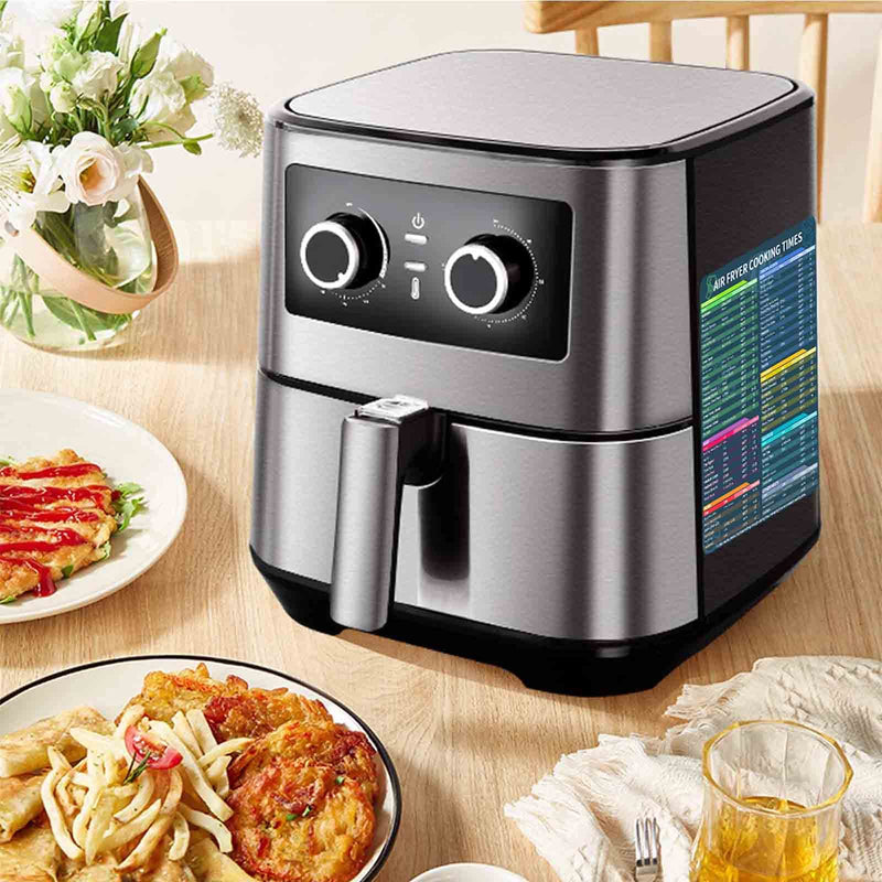 Air Fryer Accessories Cook Times,Air Fryer Magnetic Cheat Sheet Set,Air Fryer Chart Magnet Sheet- Quick Reference Guide for Cooking and Frying (Air Fryer Accessories) Air Fryer Accessories