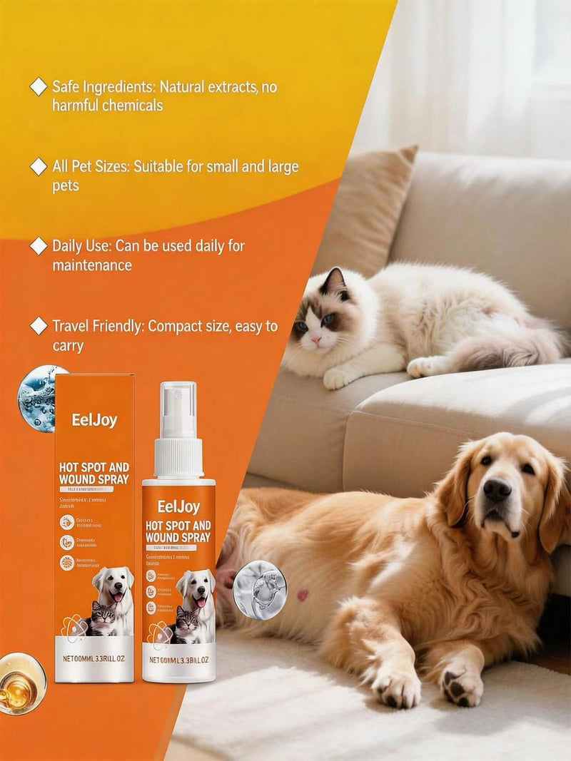 Pet Skin Care Spray,Cat & Dog Skin Cleansing Spray - Gentle Daily Care for Skin Comfort and Hygiene