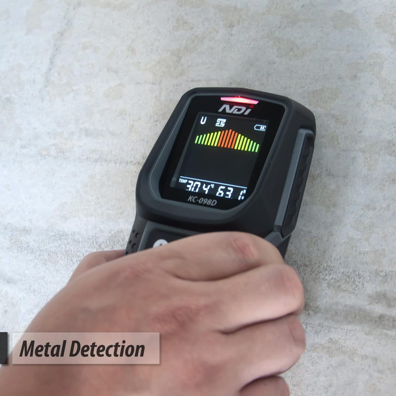 NDI 098D 5‑in‑1 Stud Finder Wall Scanner with Laser Liner – Precise Stud, Metal, Pipe & Live Wire Detection + Moisture Scan & Laser Guide