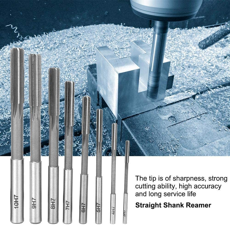 Utoolmart Chucking Reamer 5/8", H7 HSS Lathe Machine Reamer, Round Shank Milling Cutting Tool, for Metal Non-Ferrous Metal Copper