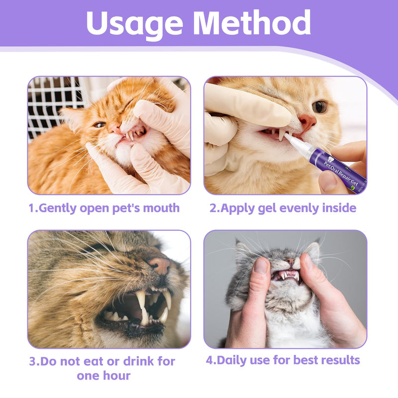 6Pcs Pet Oral Repair Gel for Dog, Pet Teeth Care Gel Cleaner Tooth and Fresher Breath, New Pet Oral Restoration Whitening Gels, Without Brushing