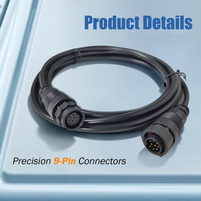 3005.6907 9-Pin Transducer Extension Cable 10ft | Compatible with Lowrance LSS-1/LSS-2, Replacement for Lowrance Part 000-00099-006