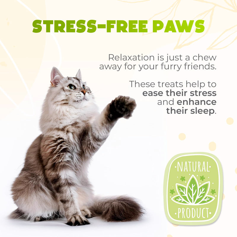 ZENO Hemp Calming Chews for Cats Anxiety 200 pcs - for Travel, Stress, Check-up, Barking or Grooming - Feline Anxiety Relief - Cat Calming Treats - Salmon