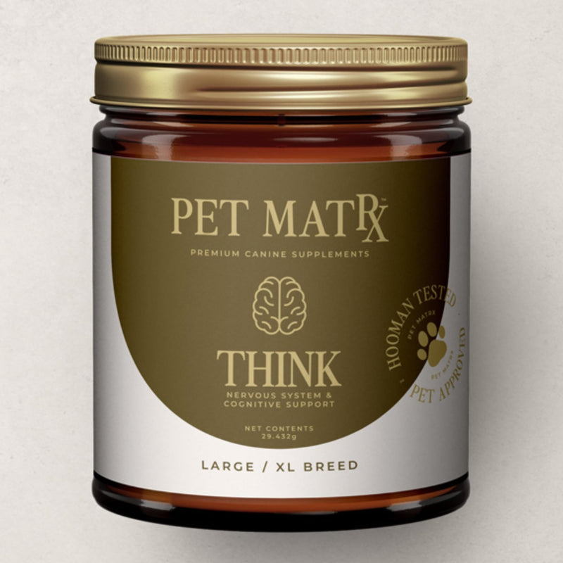 Think Cognitive and Calming Supplement with Collagen and Magnesium - Supports Nervous System Against Stress, Behavioral Challenges, and Cognitive Issues (Large/X-Large) Large/X-Large Breeds