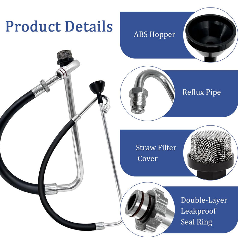 Suction Hose and Reflux Line Sets, Airless Paint Sprayer Accessories, Compatible with Graco 390 395 490 495 595 and Tongshan T300 500 Airless Spraying/Line Painting Machine