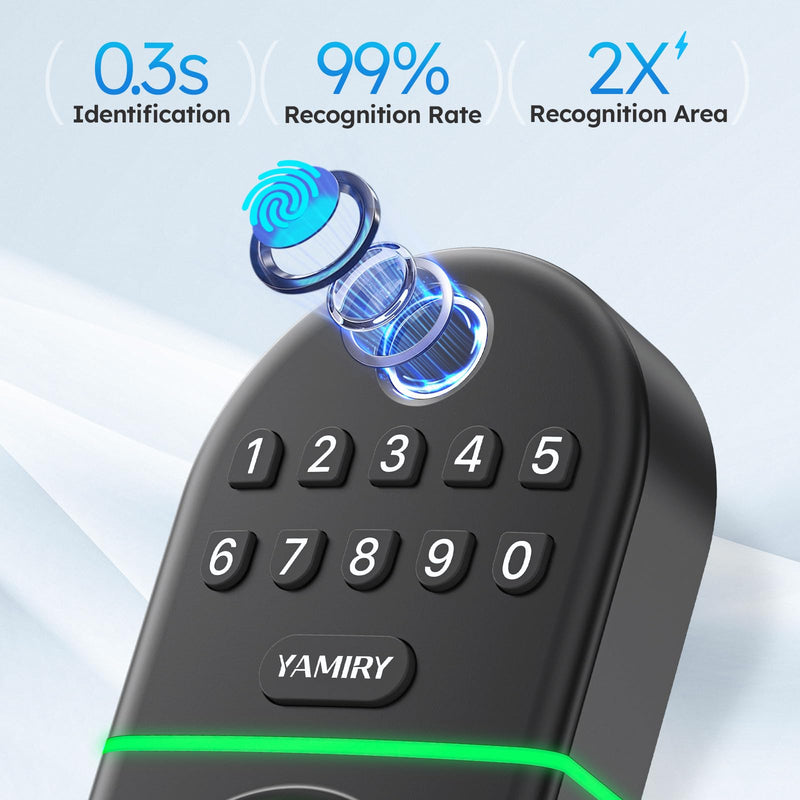 Electronic Keypad Deadbolt, Fingerprint Door Lock,Keyless Entry Digital Lock for Front Door, Smart Deadbolt,Easy Installation