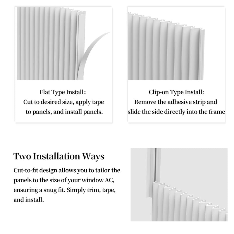 Side Panels Air Conditioner Compatible with Frigi-daire 18FFRACP01 Universal Air Conditioner Side Panels, Adjustable 7"-12" Width, Fits Most Window AC Units