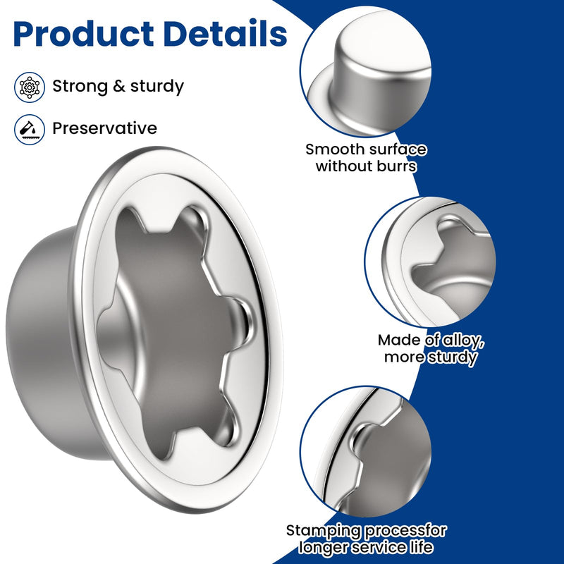 6 Pcs Spring Steel Push on Pushnut Cap, Permanent Washer Caps Fits 3/8” Axles, Axle Cap Nut for Hand Trucks, Rolling Bins, and Lawn Wagons - Perfect Alternative for Cotter Pins 3/8 inch