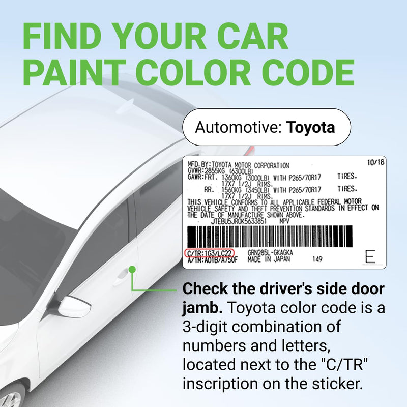 TouchUpDirect Car Paint Touch Up Spray Kit – Compatible with Toyota 1D6 Silver Sky Metallic Exact Match Auto Paint Kit with Car Color Spray and Clearcoat, for Repainting or Scratch Repair, Essential Kit Aerosol Spray - Essential Kit