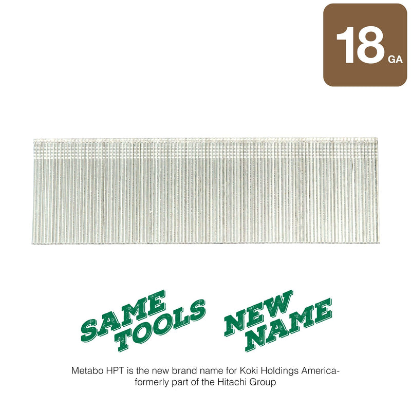 Metabo HPT Brad Nails | 2 Inch x 18 Gauge | Smooth | Electro Galvanized | 5,000 Count | 14108SHPT 2" x 18 GA EG