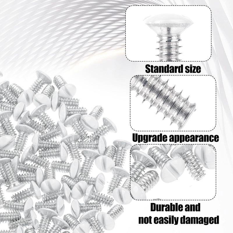 120 Packs Wall Plate Screws, 5/16 Inch Long 6-32 Thread, Wall Switch Plate Screws Oval Head Milled Slot Replacement Wall Plate Screws Outlet Cover Screws for Wall Plates Replacement