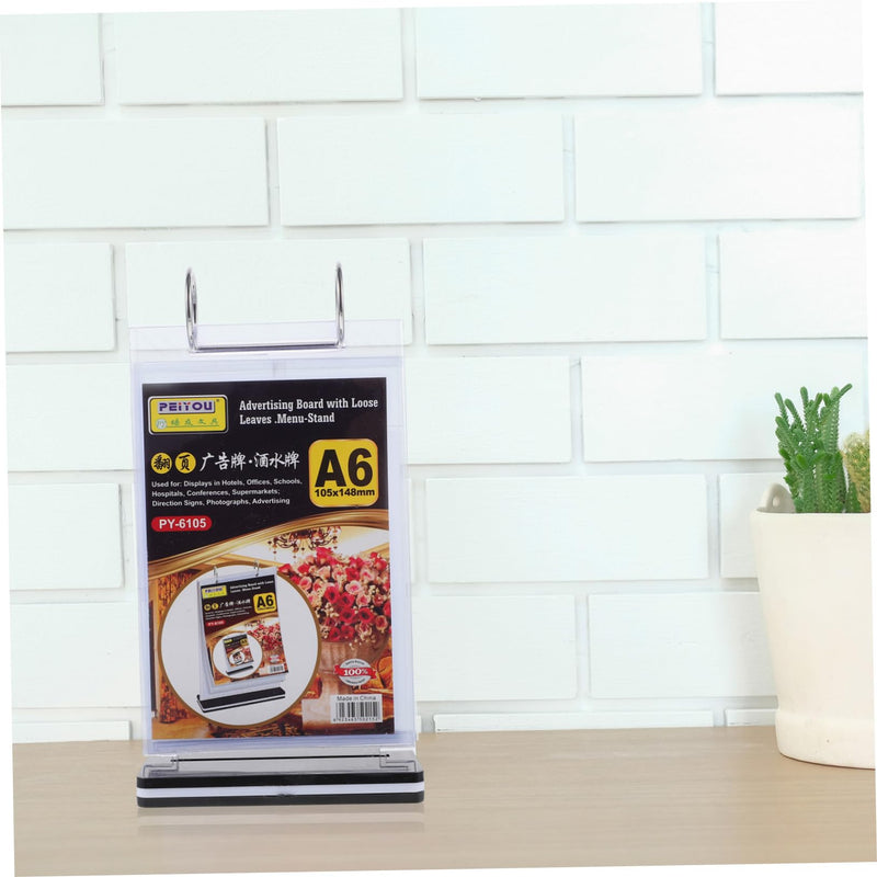 Poster Sign Holder Tabletop Bar Display Flip Menu Holder Desktop Display Stand Sign Picture Holders Flip Menu Stand Flip Sign Holder Poster Holder Paper Holder A4 Pvc Dining Table