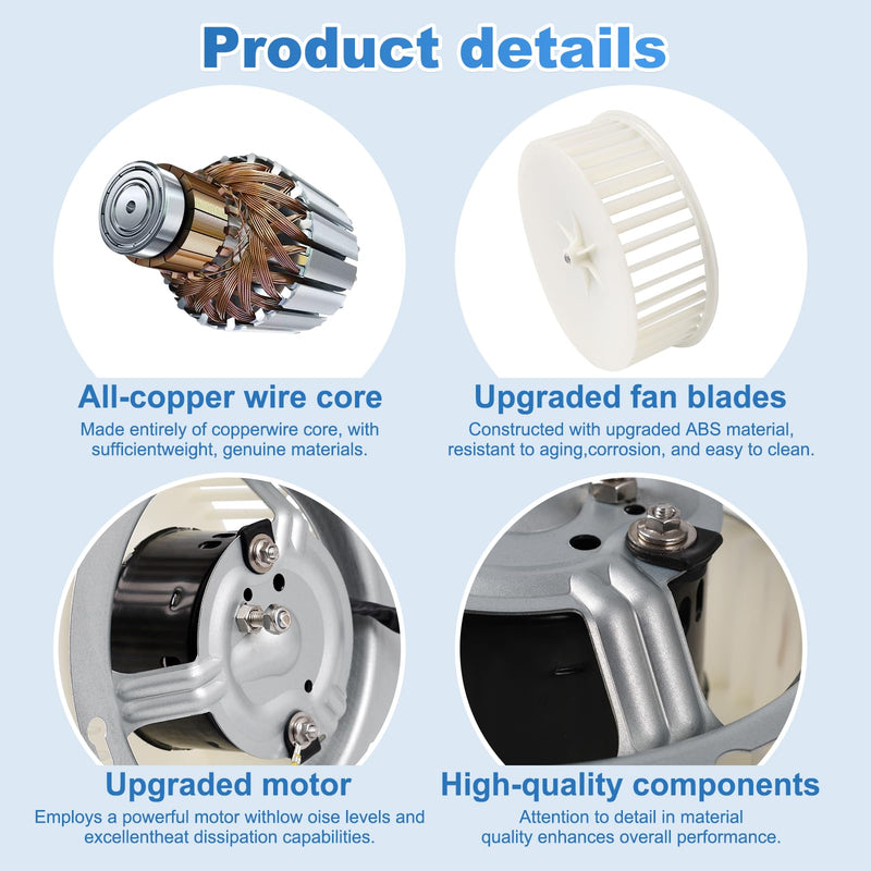 2025 Upgraded 8832N 8832NA A Unit Blower Motor Compatible with Nutone Replacement 84757 JA2B099N JA2B099 86652G 86652 8662 JA2C028G 99080520 8832 8832SA 8832N 8833 Bathroom Fan Motor