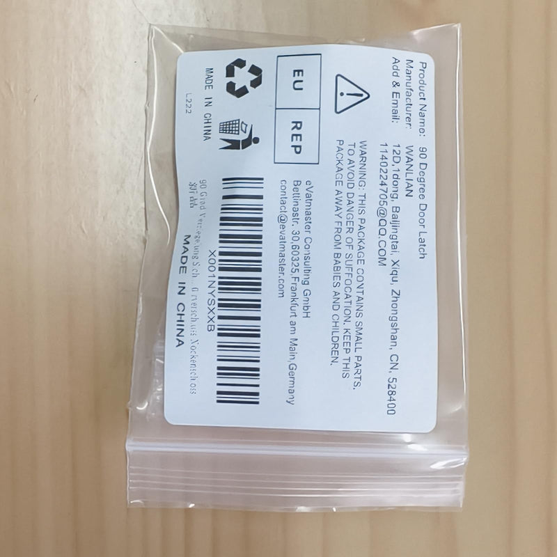 WANLIAN Mini Size 90 Degree Door Latch Sliding Door Lock Screen Door Latch Pocket Door Latch Silver1