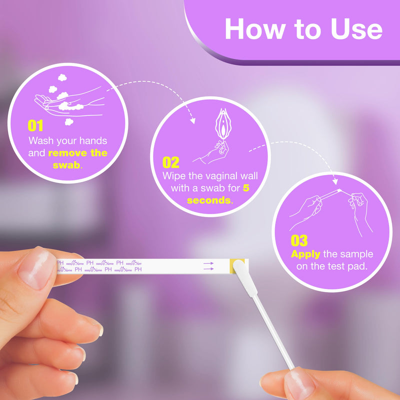 Easy@Home Vaginal pH Test -10 Strips | BV Test Kit at Home for Women | Yeast Infection Test + pH Balance for Women