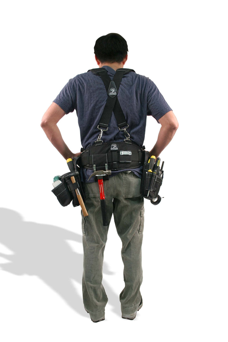 B606 Molded Air Channel Suspenders w/Spring Hooks. Extreme Comfort and Support for your Tool belt. Made by Contractor Pro
