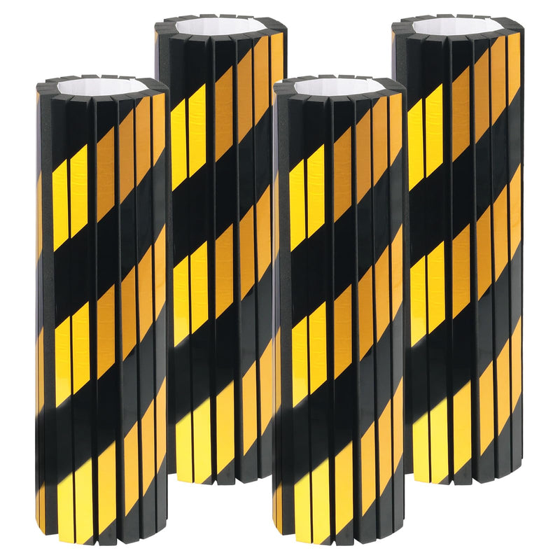 Japard Garage Wall Protector for Car Doors, 4 Pack Column Pole Protect Padding, Protect Your Car, Garage Corner Edge and Bumpers Black & Yellow - Column