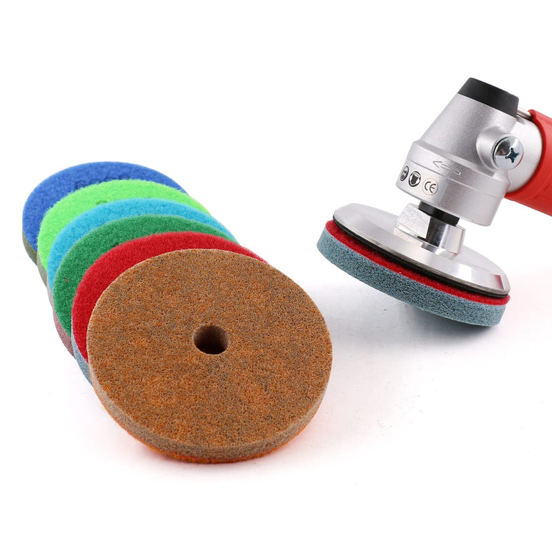 4 Inch Sponge Fiber Polishing Pads for Marble Granite Stone Cleaning polishing-7 PCS Set 7 Pcs Set