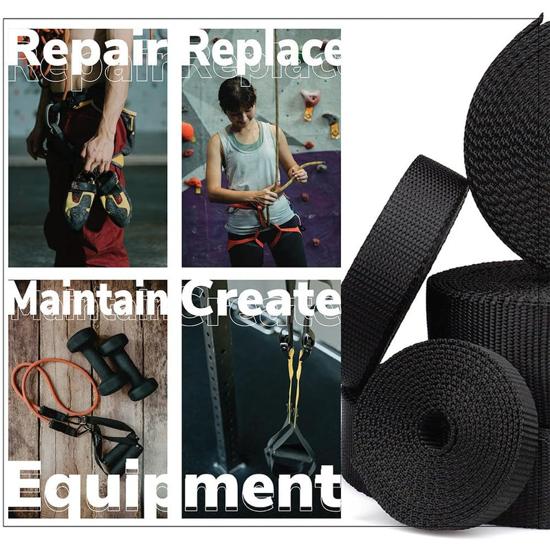 Rope and Cord Nylon Webbing – 1/2 in. Multipurpose Webbing for Cargo Straps, Pulley Lines, and More! – Olive Drab, 5 Yards
