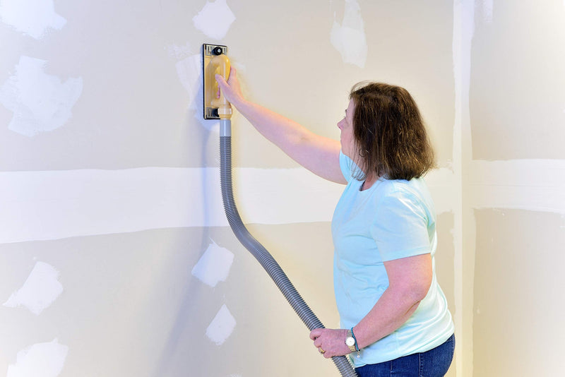 Hyde Tools 09165 Dust-Free Drywall Vacuum Hand Sander with 6-Foot Hose