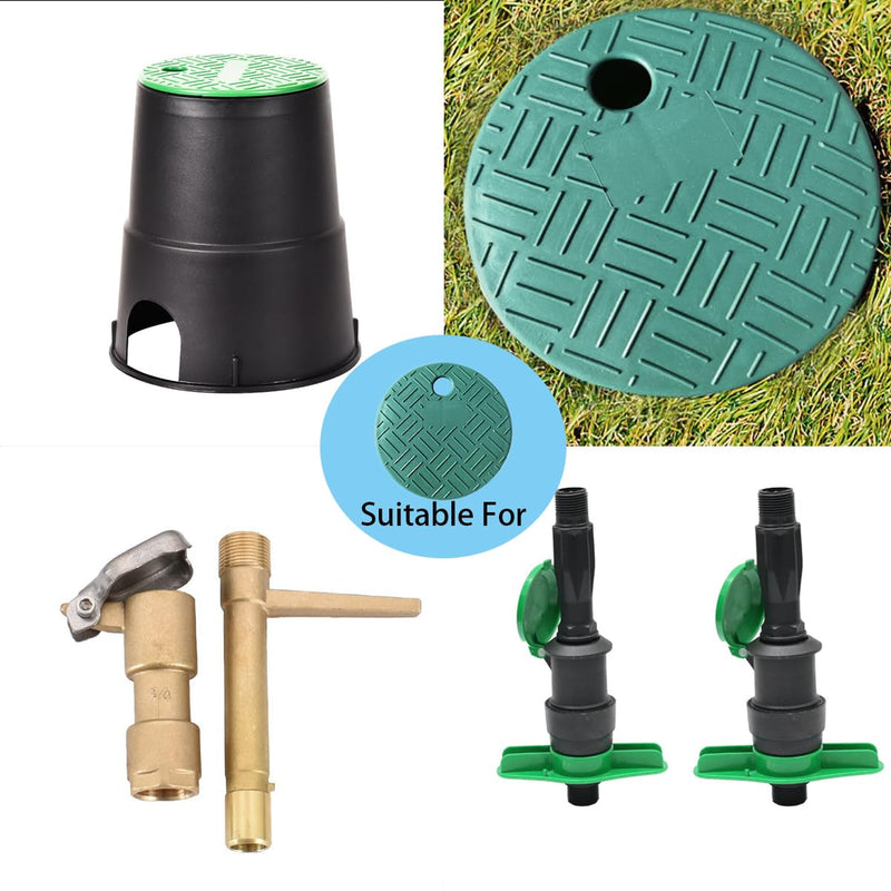 2PCS Sprinkler Valve Cover Irrigation Valve Box Cover Lid for Sprinkler Irrigation System Round Valve Overlapping Covers for Garden Outdoor Lawn Yard Sprinkler(6in) 6inch