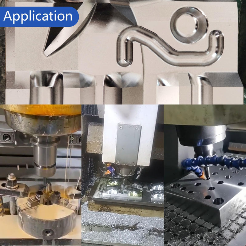 1/2" Carbide End Mill Bits Set for Alloy & Hardened Steels - Hrc55 Micro Grain, 4-Flute Milling Cutter with AlTiN Coating, CNC Router Bits, High-Performance Milling Bits 1/2 in