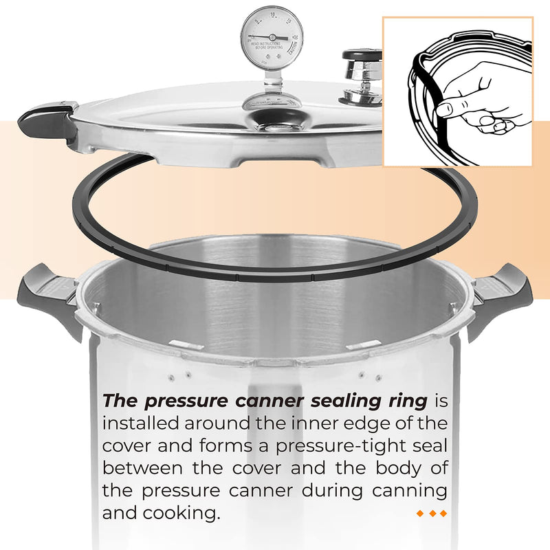 2 Pack 09985 Pressure Canner Sealing Ring & Overpressure Plug Gasket for Presto 01751 01781 01784 01745 01755 01782 Pressure Cooker (16 Quart/18 Quart/23 Quart) 2 Pack one size
