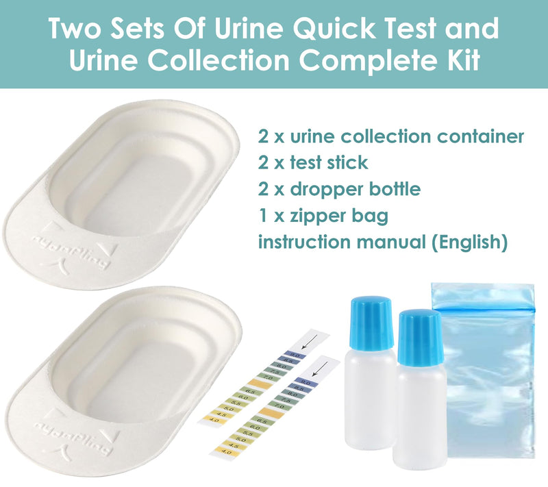 2-Sets of Urine Test Kit, Urine Collector for Dogs & Cats | Urine Collection Kit with Storage Dropper Bottles, Zipper Bag, Urine Catcher + Health Check-ups for Pets - PawsPlanet Australia