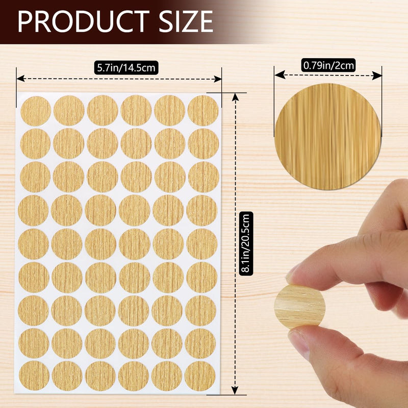648 Pieces Screw Hole Covers Stickers, 12 Basic Color Colors Wood Stickers, Adhesive PVC Screw Cover Caps, for Wood Screws Wall Cabinets Desk Wall