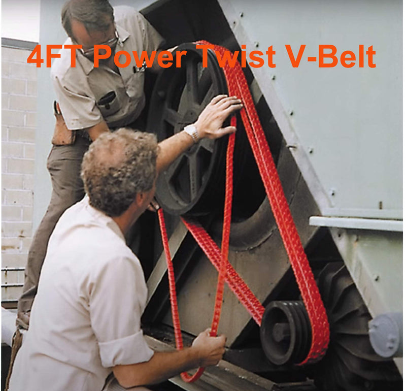 4FT/8FT Power Twist V-Belt 1/2-Inch x 4 Feet A Type,Adjustable Link V - Belt Type A Perfect for Lathes, Drill Press, Table Saws and Other Woodworking Tools