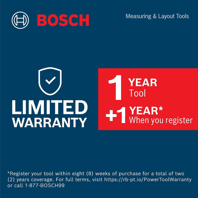 BOSCH GLL 30 30 FT Self-Leveling Cross-Line Laser, Includes 2 AA Batteries & Flexible Mounting Device 30ft