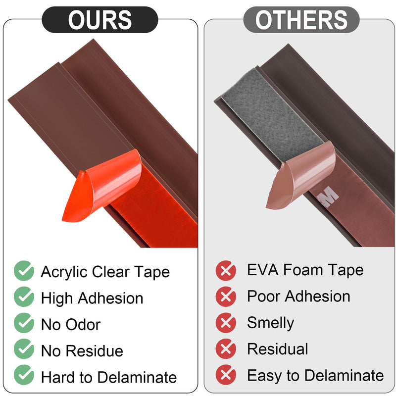 10Ft Carpet Floor Transition Strip, Self Adhesive Floor Edging Trim Strip, PVC Threshold Cover for Doorway, Floor Divider Strip Suitable for Threshold Transitions with a Height Less Than 5 mm - Coffee 10Ft