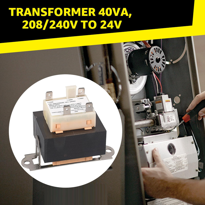 HT01CN241 Transformer 40VA - 208/240V to 24V Transformers HVAC Systems | 240 Volt to 24 Volt Compatible with Carrier, Payne, Tempstar, ICP, Arcoaire, Heil Furnace Transformers 40VA