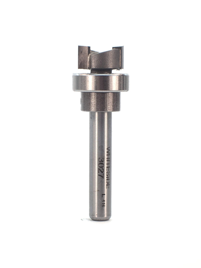 Whiteside 3027 Template Router Bit: 1/2 Inch Cutting Diameter, 1/4 Inch Cutting Length, 1/4 Inch Shank, 1-7/8 Inch Overall Length, 5/8 Inch Bearing Diameter, B6 Bearing