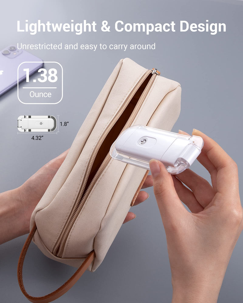 DEWENWILS Book Reading Light, Rechargeable Booklight for Reading at Night, Clip on LED Book for Kids, Bookworms, Blue Light Blocking, 4 Brightness Adjustable for Eye Care (White) White