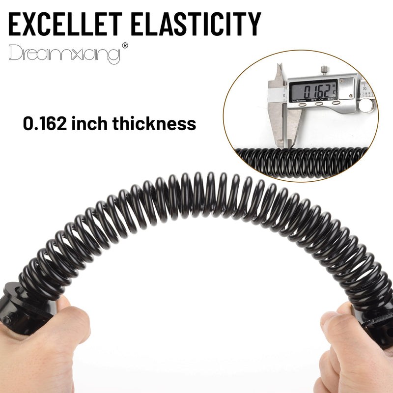 14" Gate Spring Self Closing Heavy Duty Outdoor Door Spring Automatic Fence Gate Closure Hardware Spring Loaded Gate Latch with Adjustable Tool for Wooden and Vinyl Fence, Black (2 Pack) 2 14 Inch