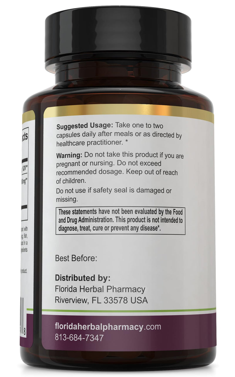 Florida Herbal Pharmacy, Paw Paw Extract Supplement Capsules 10:1 (120 Capsules) 500 mg per Capsule, 1000 mg Serving (Pack of 1)