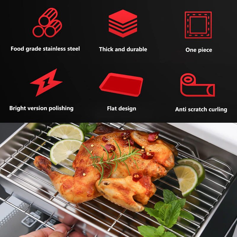 Stainless Steel Roaster, Roasting Pan with Rack, Roasting Pan and Rack Set for Baking Turkey, Chicken, And Veggies(26. * 20. * CM) 26.5*20.5*5CM