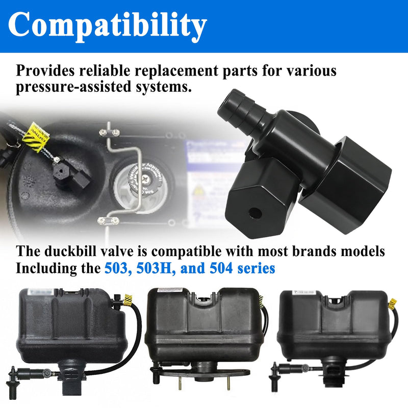 2Pcs BU100505-KIT Upper Supply Assembly, with Metal Buckle, Compatible with 503, 503H, 504 Series Pressure Assisted Toilet Flushing Systems