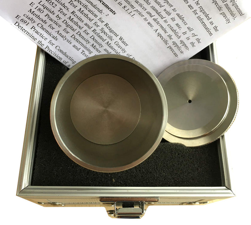 Specific Gravity Cup - Paint Density Tester for Coatings/Varnish | ASTM/DIN/ISO Compliant | Stainless Steel Corrosion-Resistant Lab Equipment (100ml) 100ml