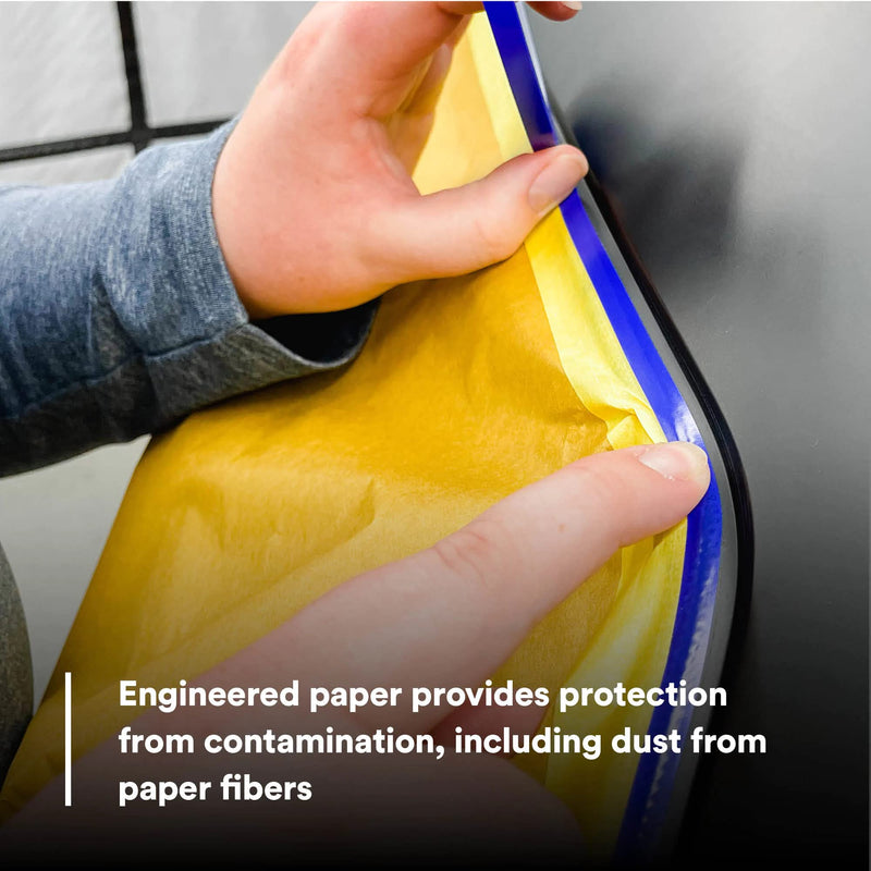 3M Scotchblok Masking Paper 06732, Gold Color, Polycoated Backing, Bleed Through Resistant, 12 in x 180 ft