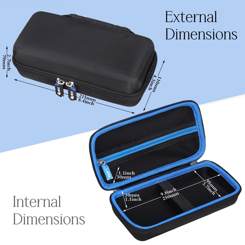 Case for FNIRSI LC1020E 100kHz LCR Meter 19999 Counts Resistor Inductor Capacitor Tester - Hard Travel Protective Carrying Storage Bag, Box Only (Black&Blue) Black&Blue
