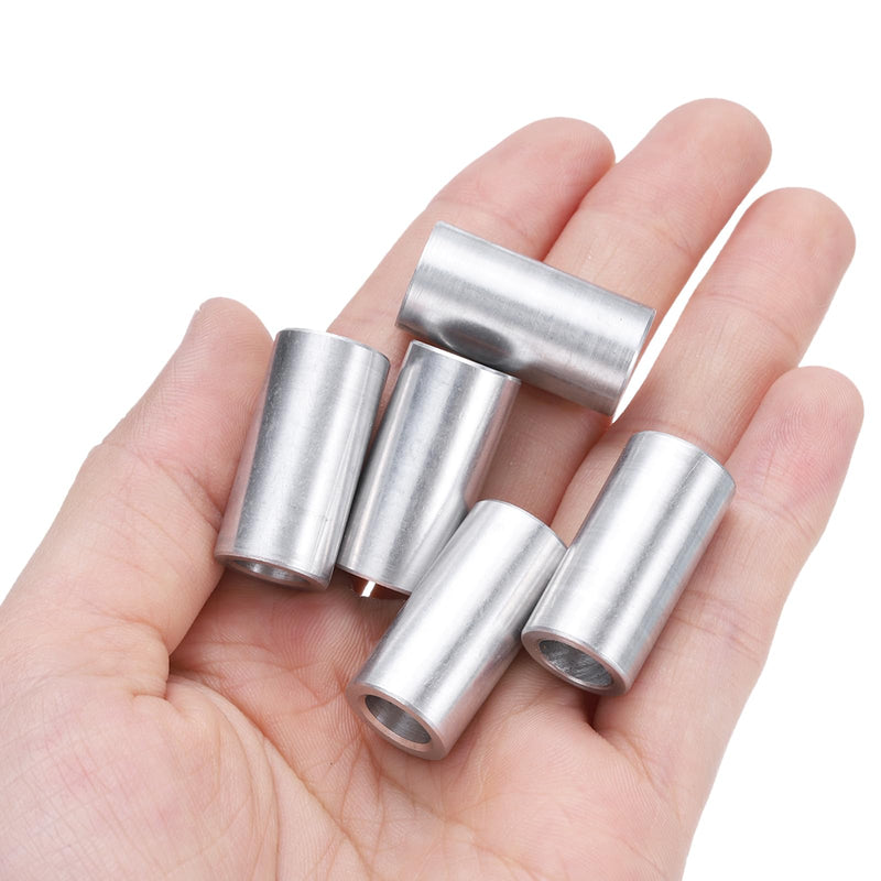 uxcell 5pcs Aluminum Spacer 5/16" Bore x 1/2" OD x 1" Length Screw Standoff Bushing Plain Round Metal Spacer for 5/16 ID Screws Bolts and Rods 5/16" x 1/2" x 1" Silver Tone